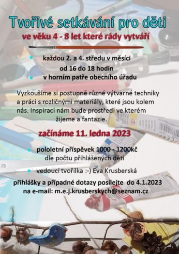 Tvořivé setkávání pro děti